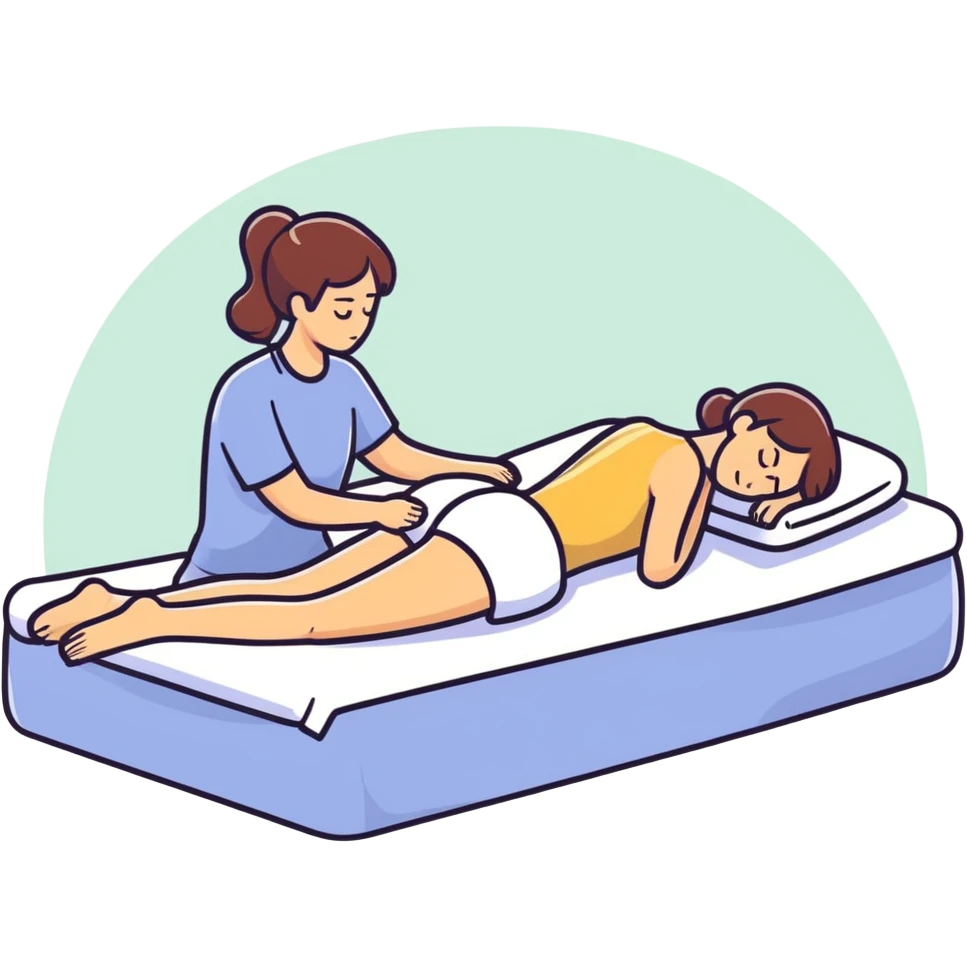 Boy massaging girlfriend emoji