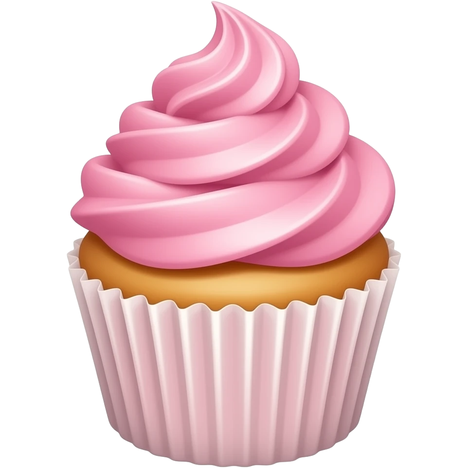 Cupcake with pink icing emoji