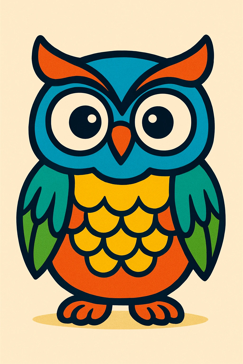 colorful owl emoji