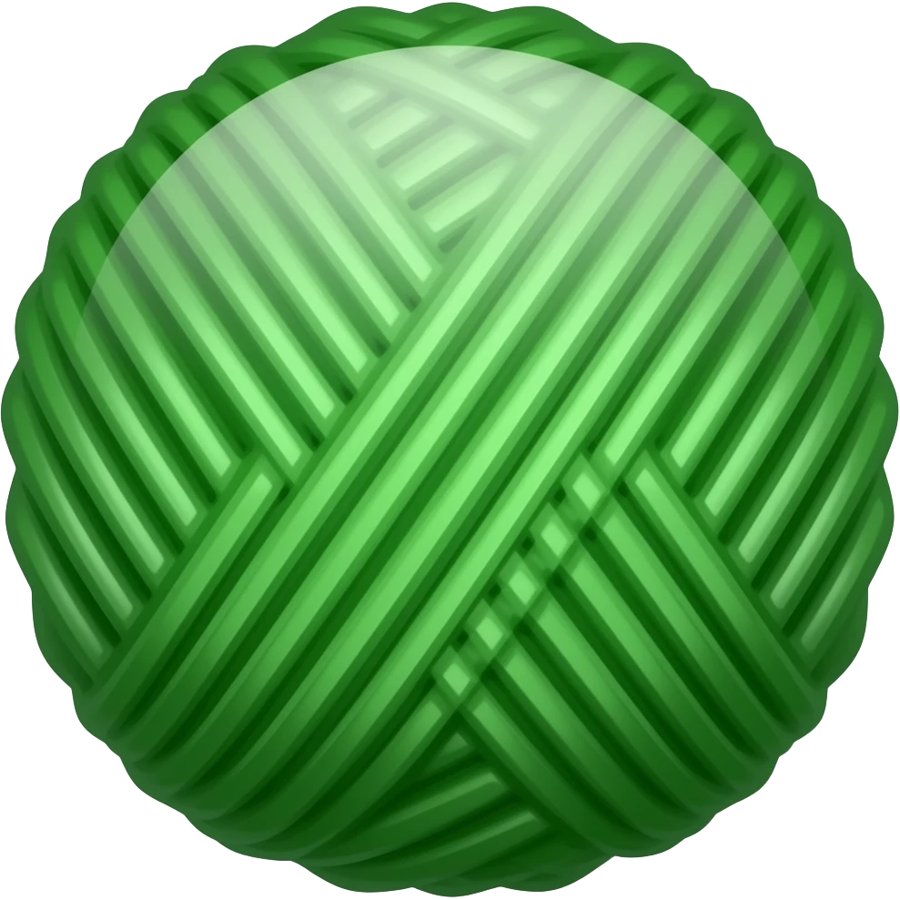 thread and button vibrant green button emoji