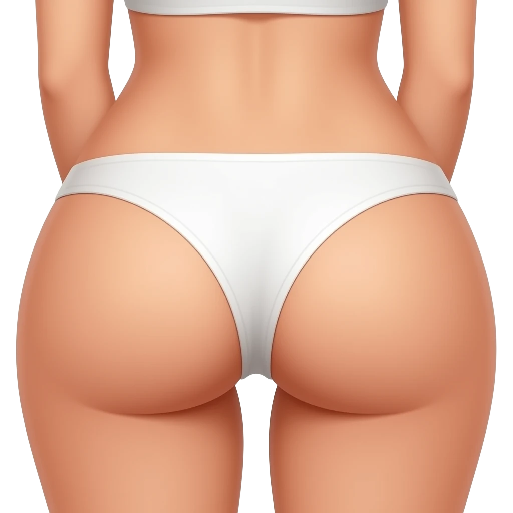 Woman with naked butt emoji