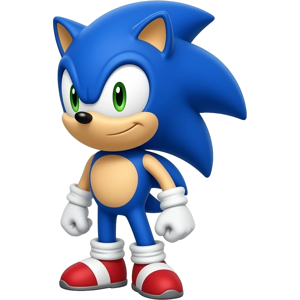 An original blue hedgehog video game character emoji