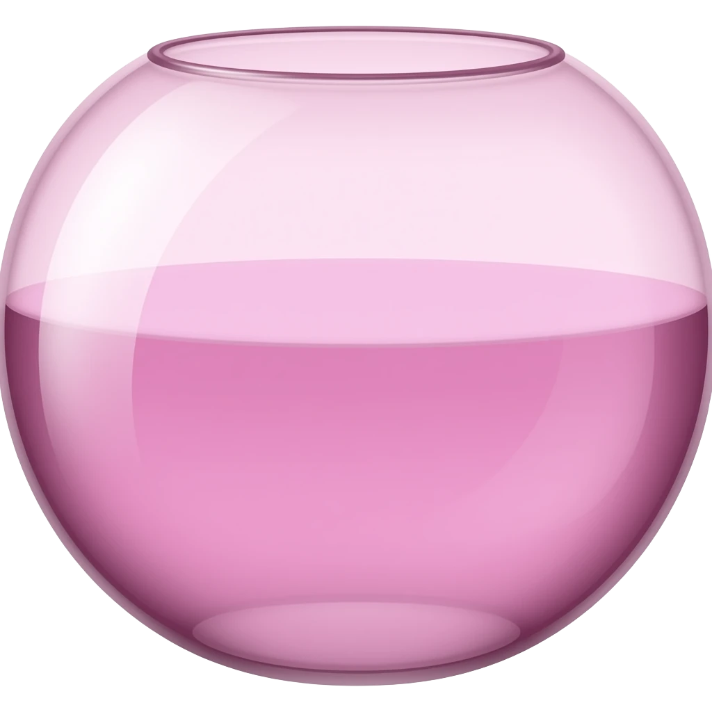 Pink fish bowl emoji