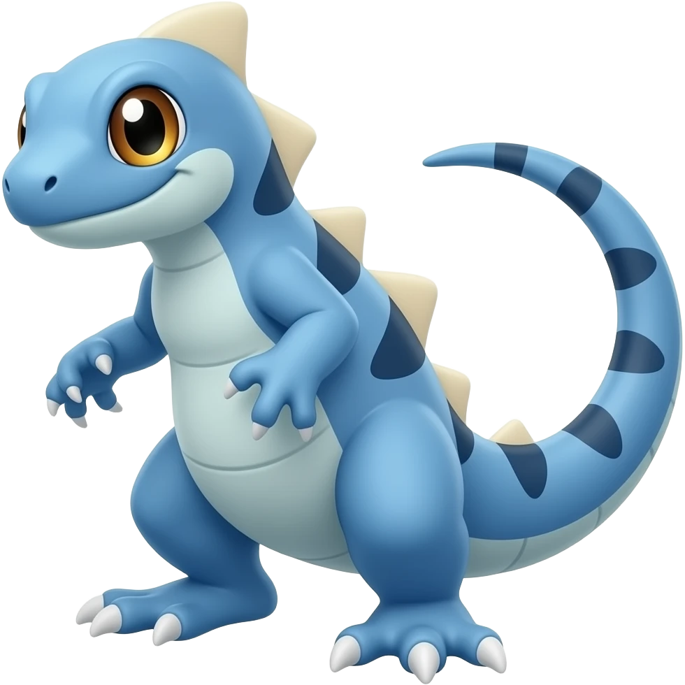 blue lizard greymon emoji