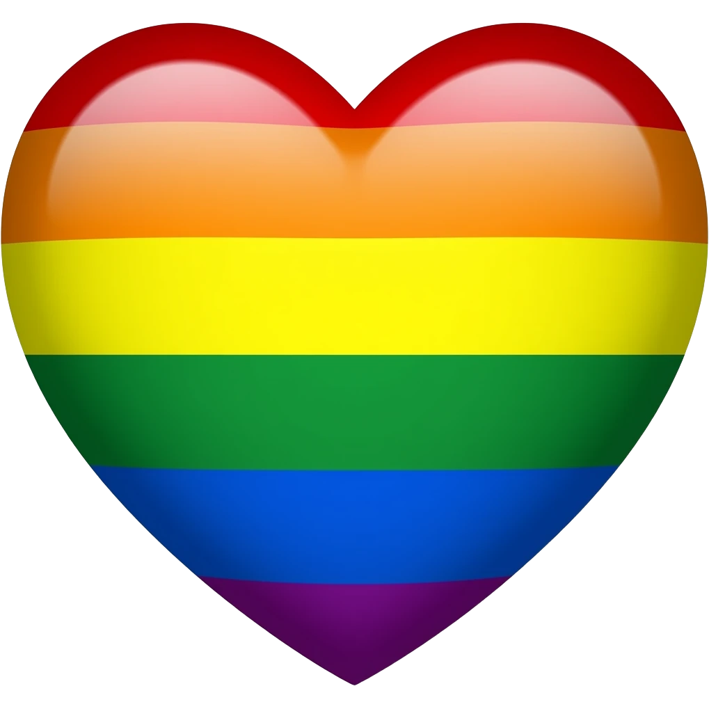 LGBT flag heart emoji