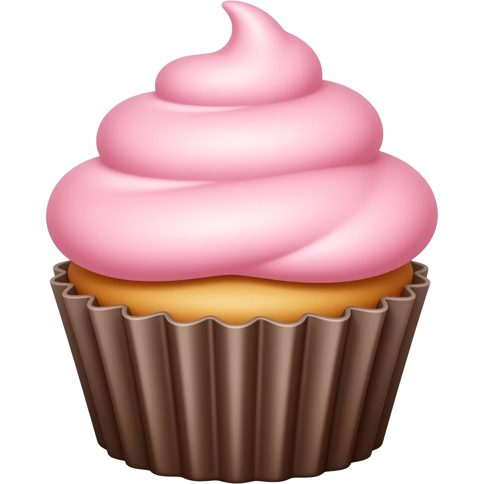 Cupcake with pink icing emoji