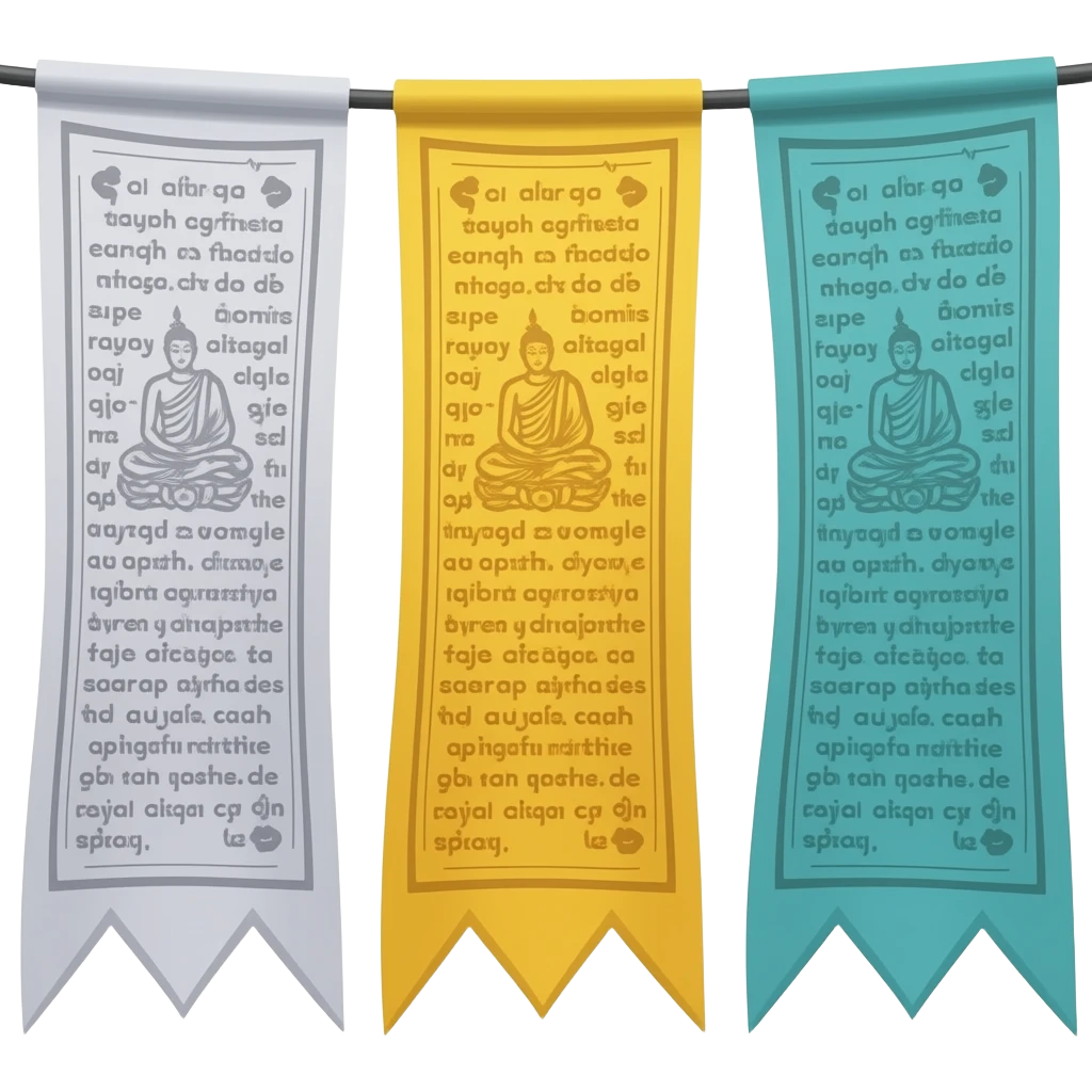 Buddhist prayer flags emoji