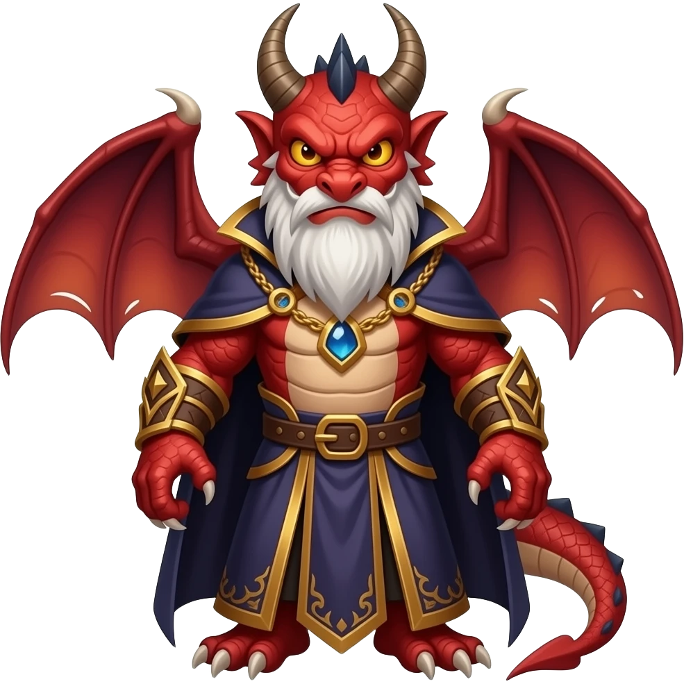 Red dragon sorcerer mean pose emoji