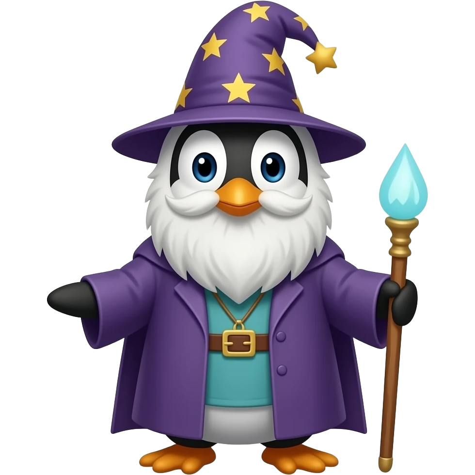 Penguin Wizard emoji