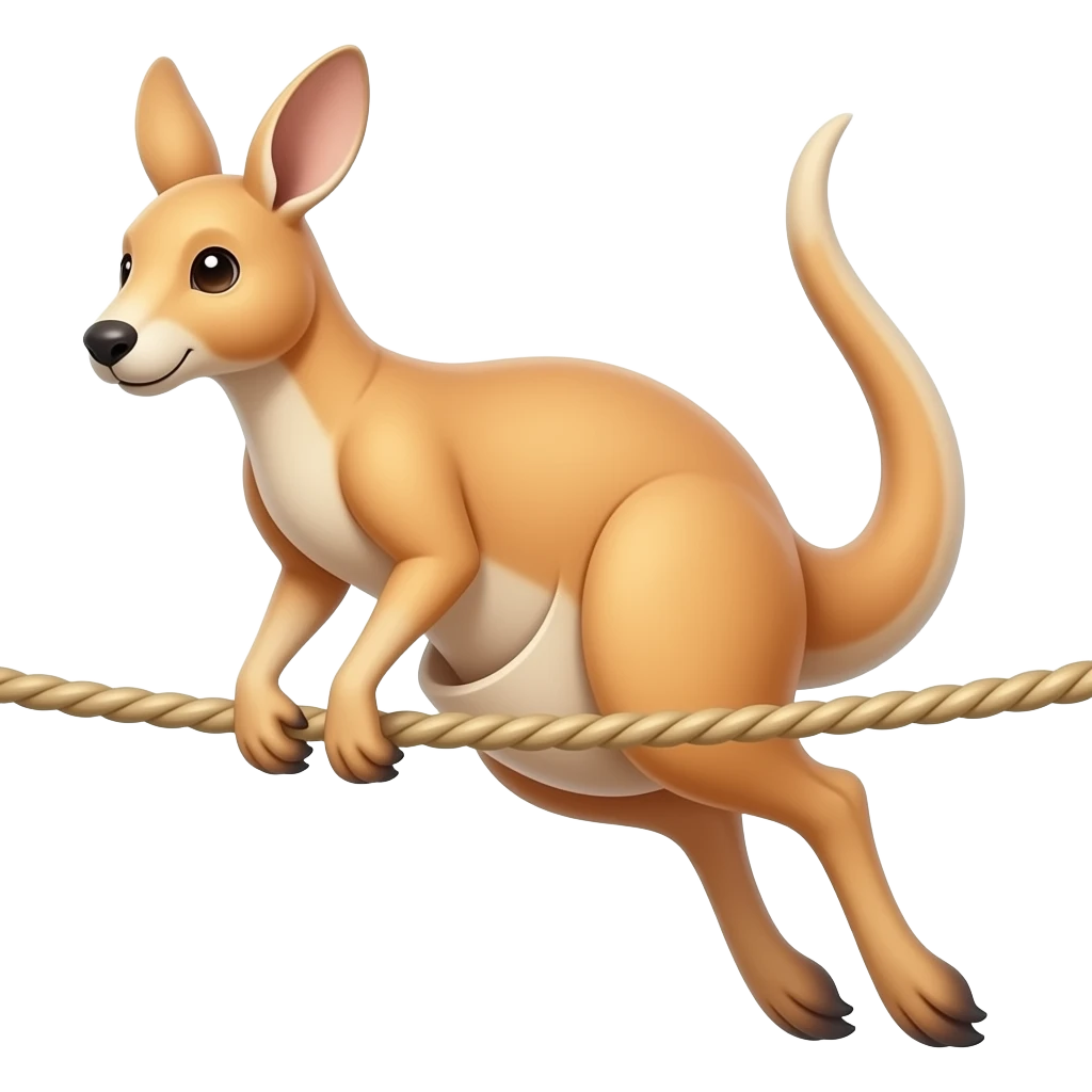 Seilspringendes känguruh emoji