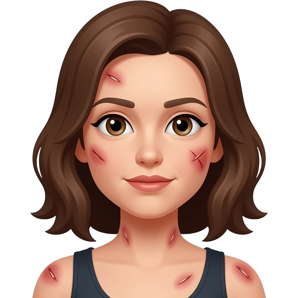 피부가 쳐진 여자 emoji