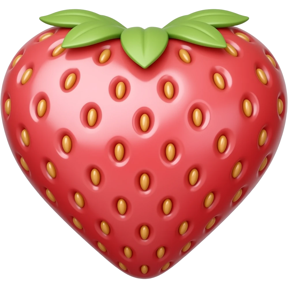 strawberry shaped diamond heart emoji
