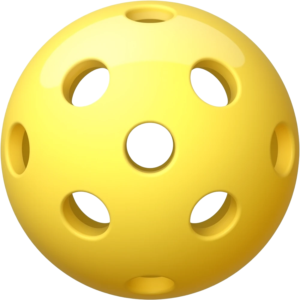 Yellow pickleball emoji