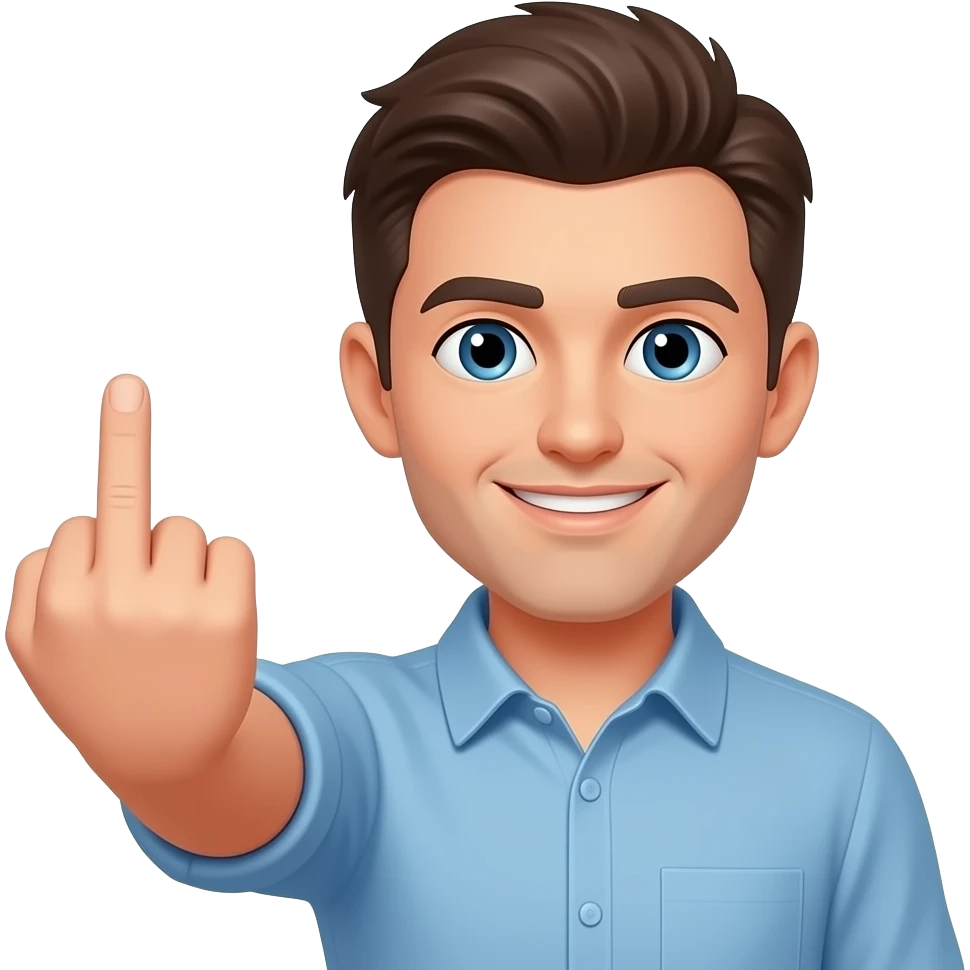 Tf bru? Middle finger emoji