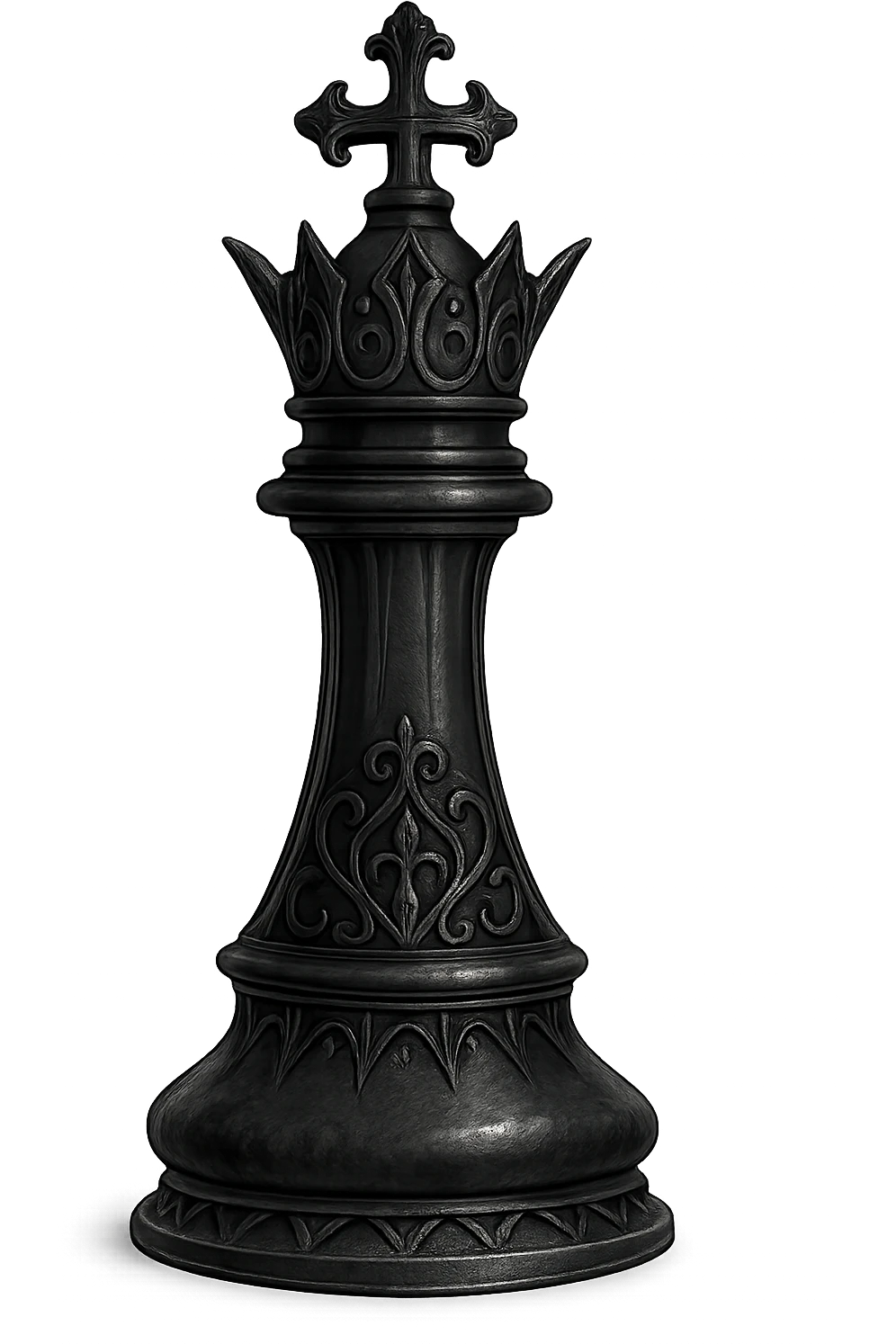 goth black chess queen, no background emoji