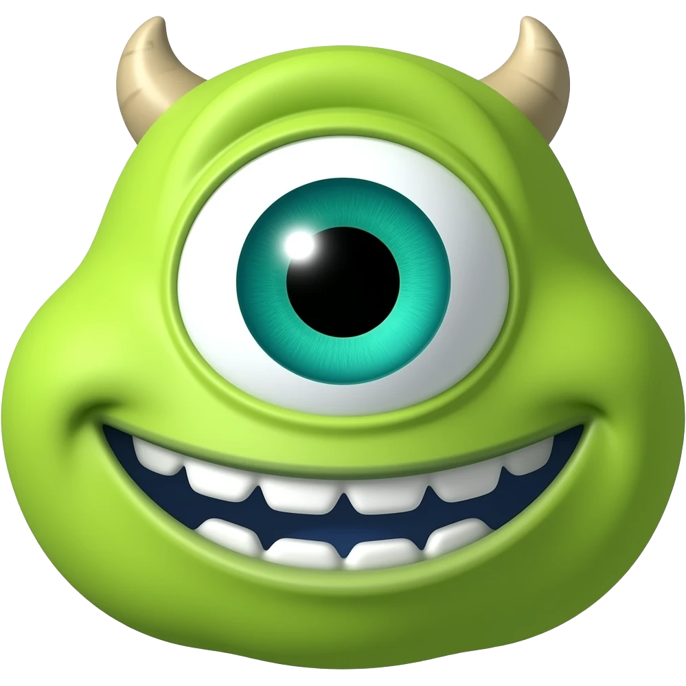 happy mike wazowski face only emoji