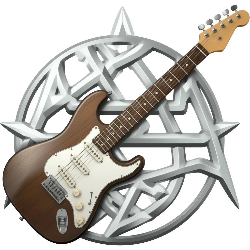 electric guitar emeoji for metal music flying v emoji