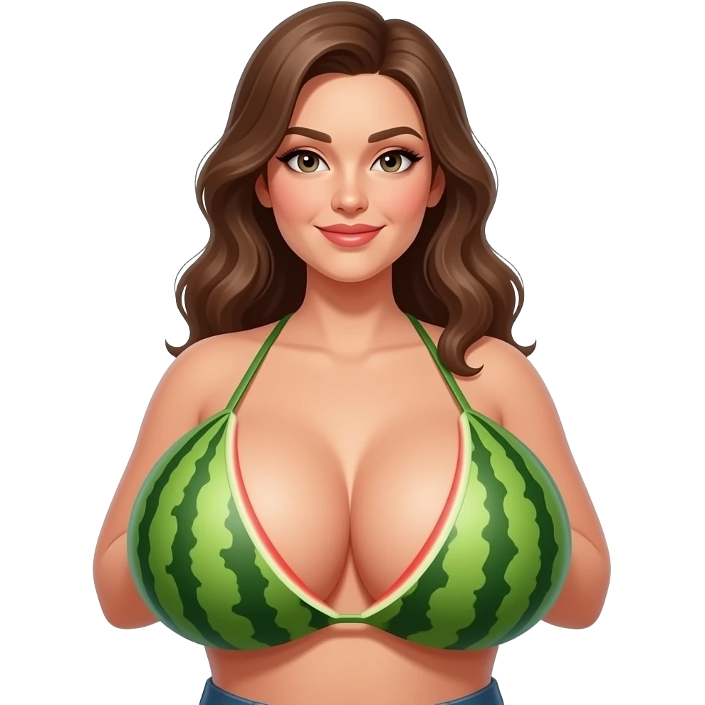sexy slim lady with boobs the size of watermelons emoji