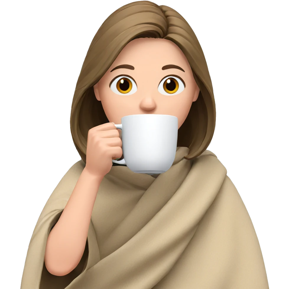 girl with cup on white emoji