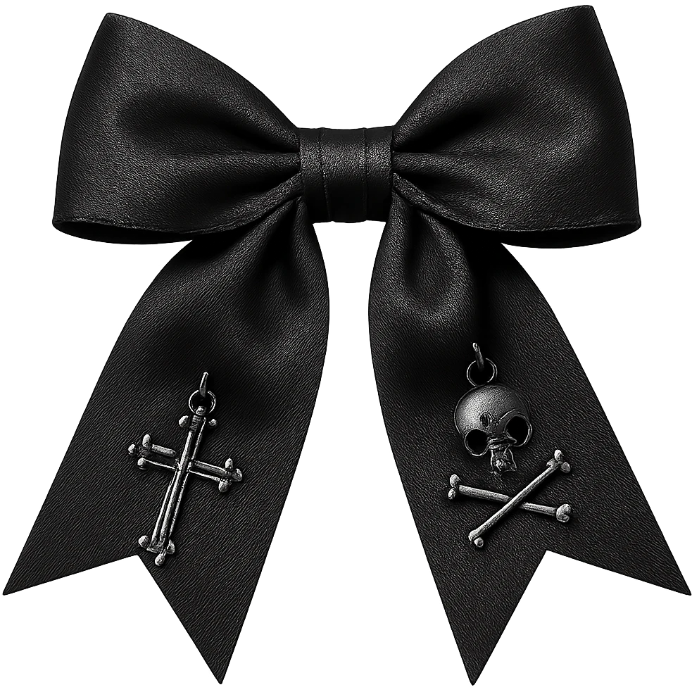 Goth bow, remove background emoji