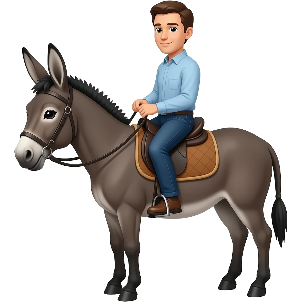 donkey ridin a human emoji