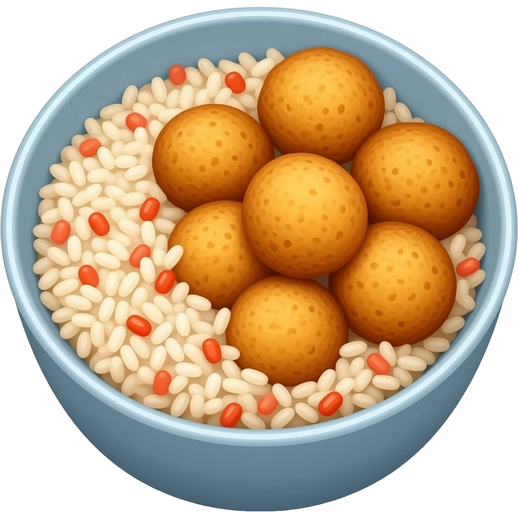 Loose Street corn chicken bites and rice bowl emoji
