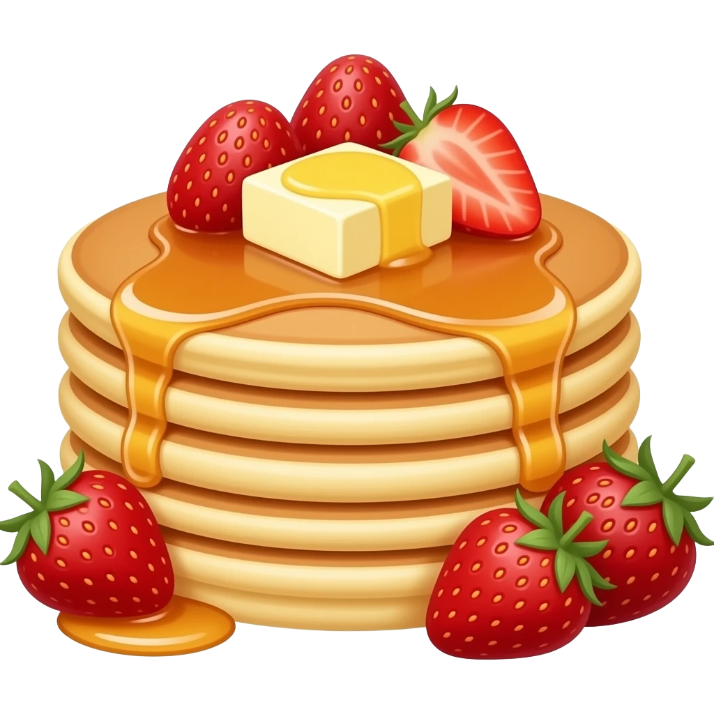 strawberry pancakes emoji