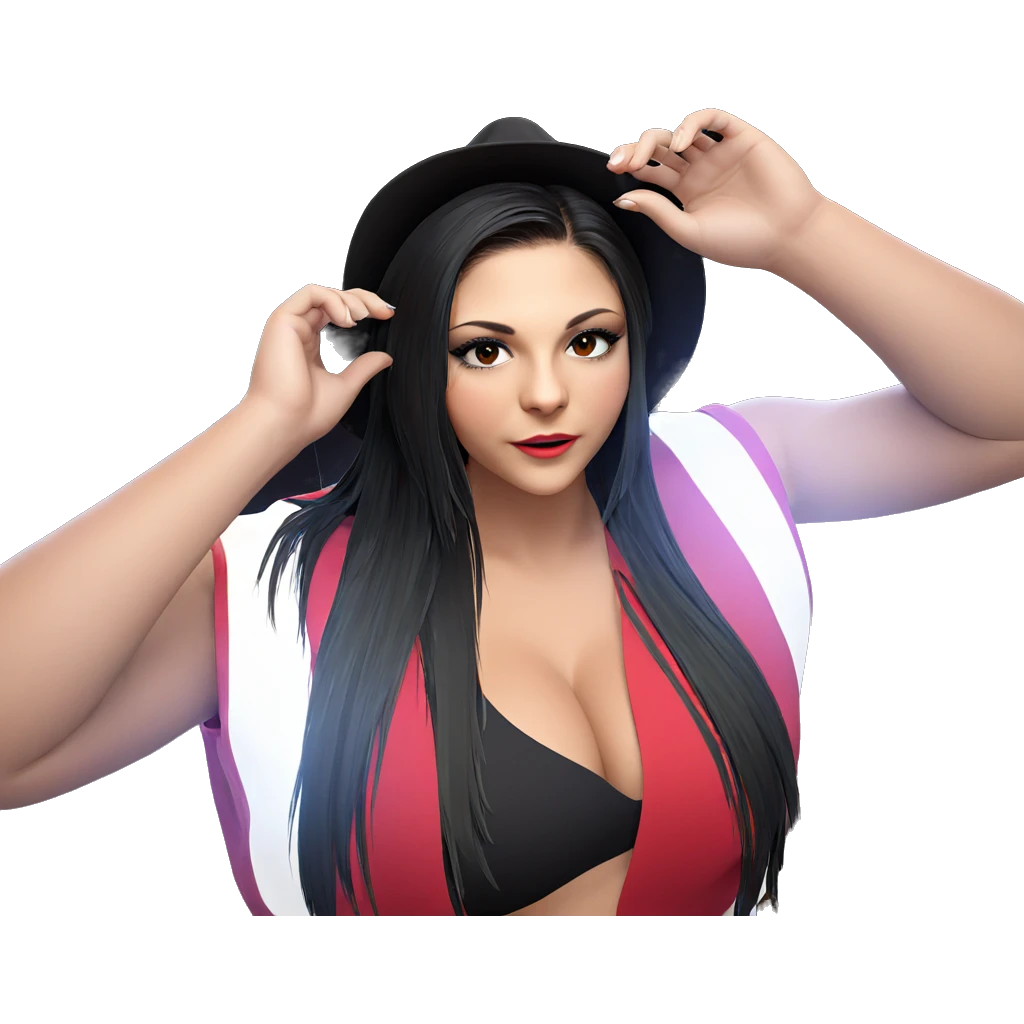 girl in black with hat emoji