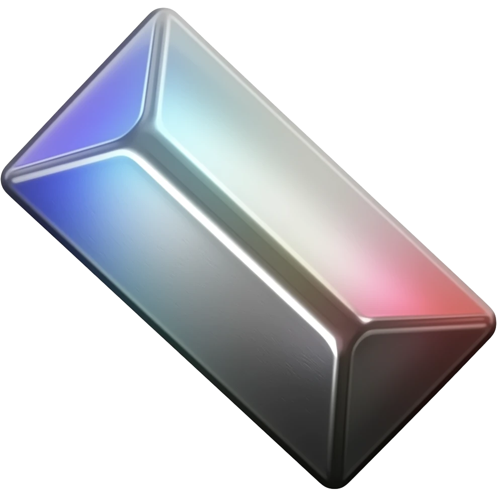 Simple colorful smelted magic metallic bar emoji