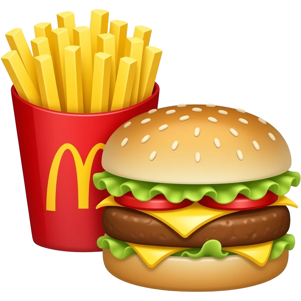 Mixed fast food emoji
