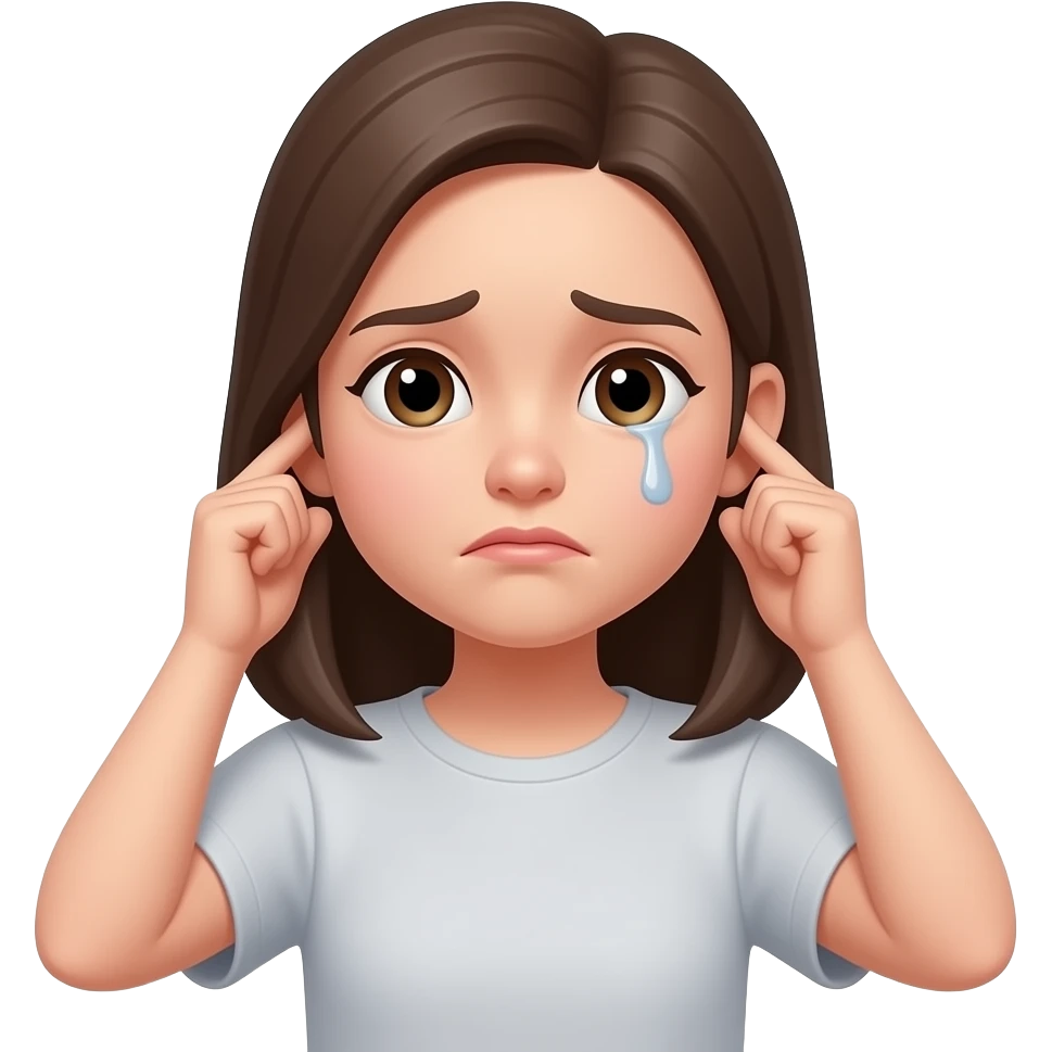 Make it a girl and a little pale, make her catch her ears and look sad emoji