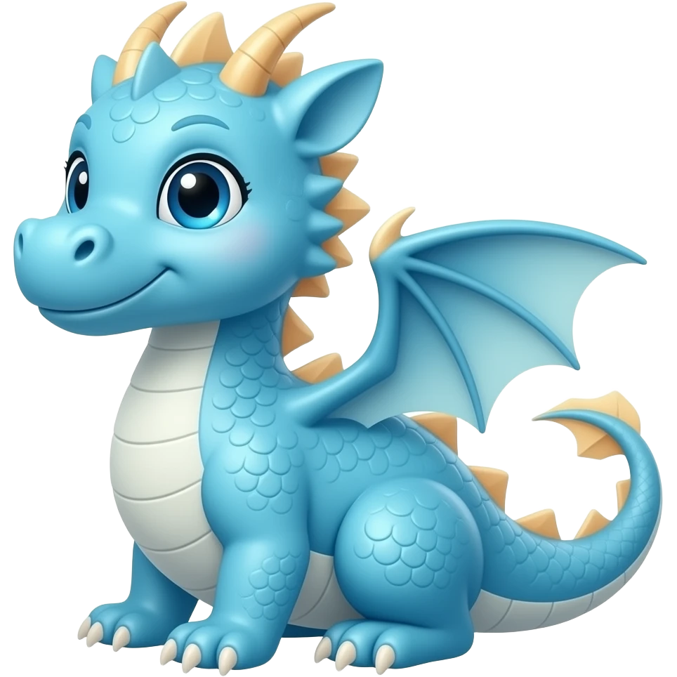 Baby blue dragon emoji