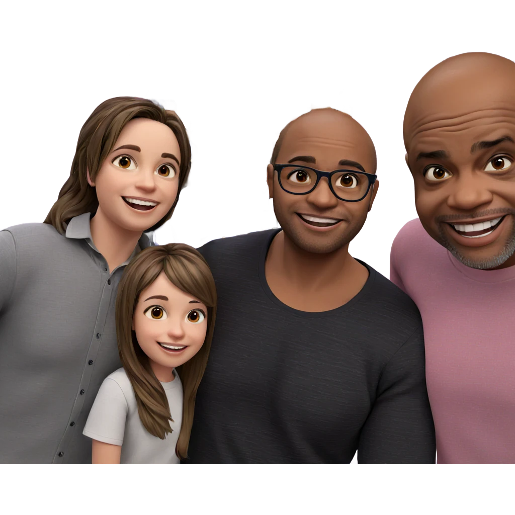 smiling girl with boys emoji