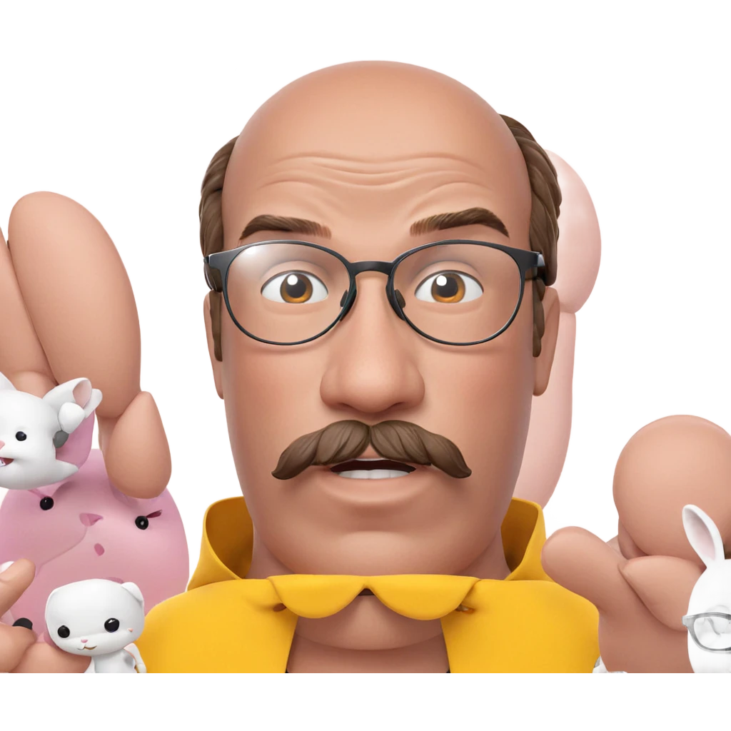 boy with rabbit and glasses emoji