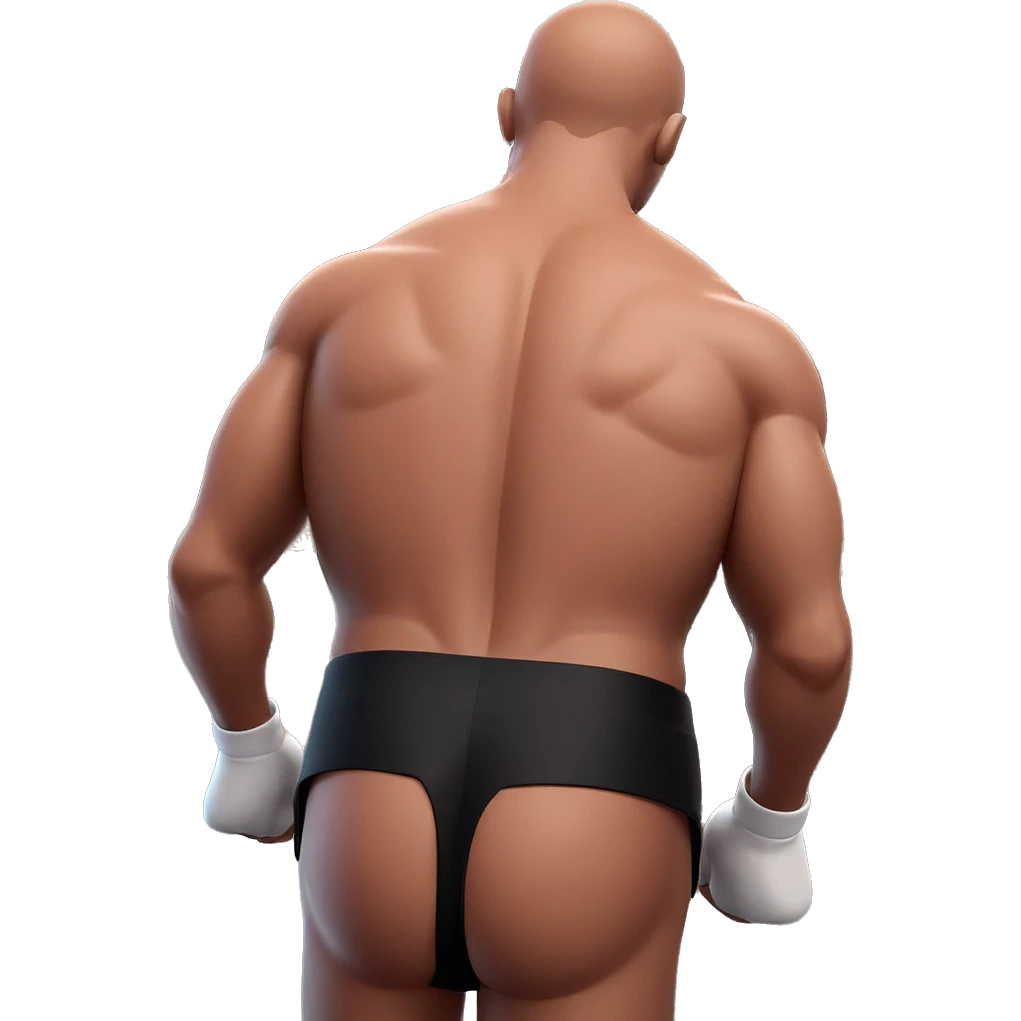 topless male from behind emoji