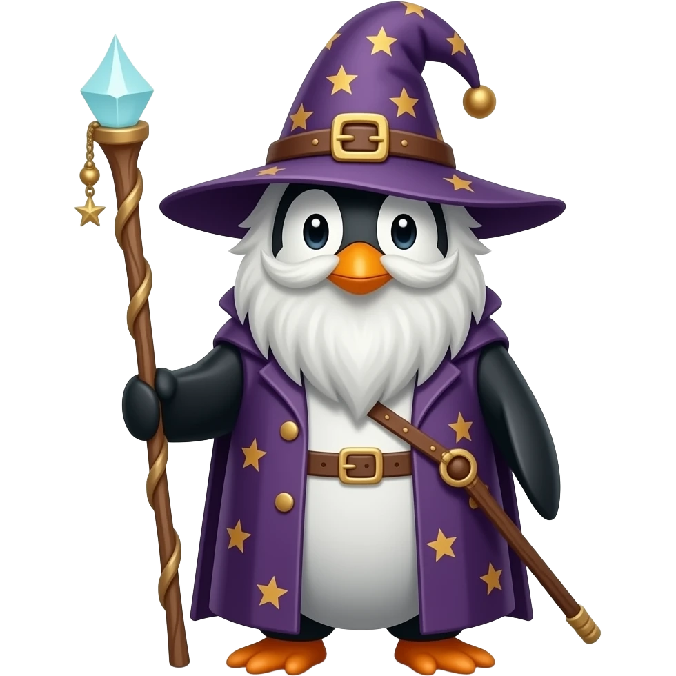 Penguin Wizard emoji