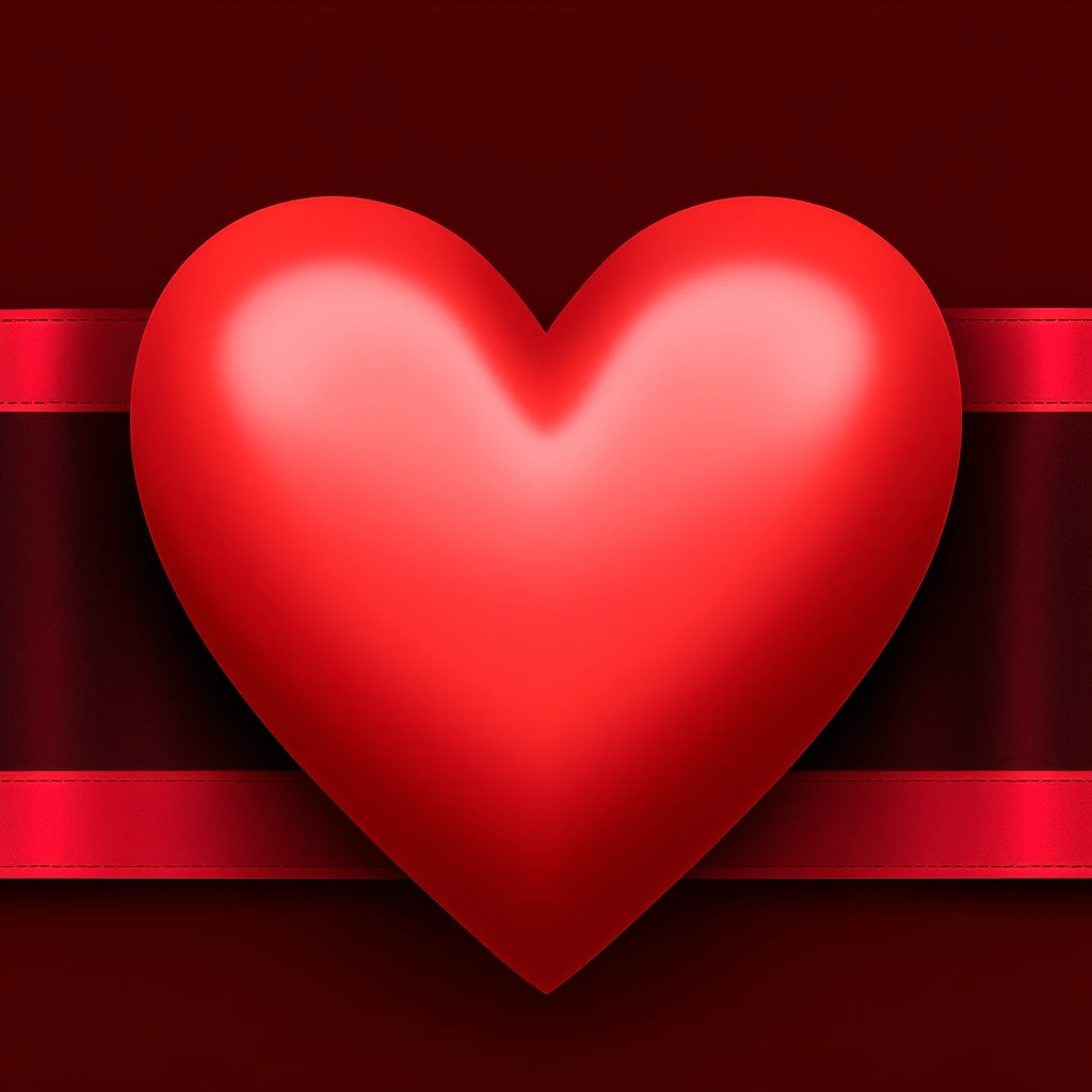 heart with a velvet ribbon border emoji