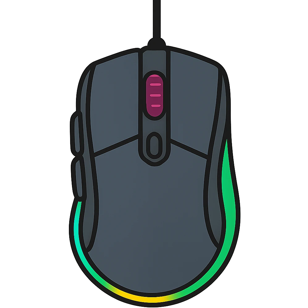 flat toon style gaming mouse emoji