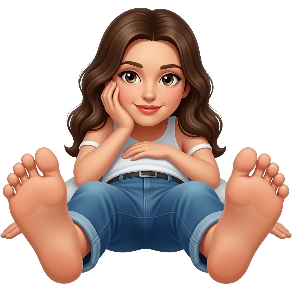 Women on top, man below her. Only feet visible. Showing couple intimate moments. emoji