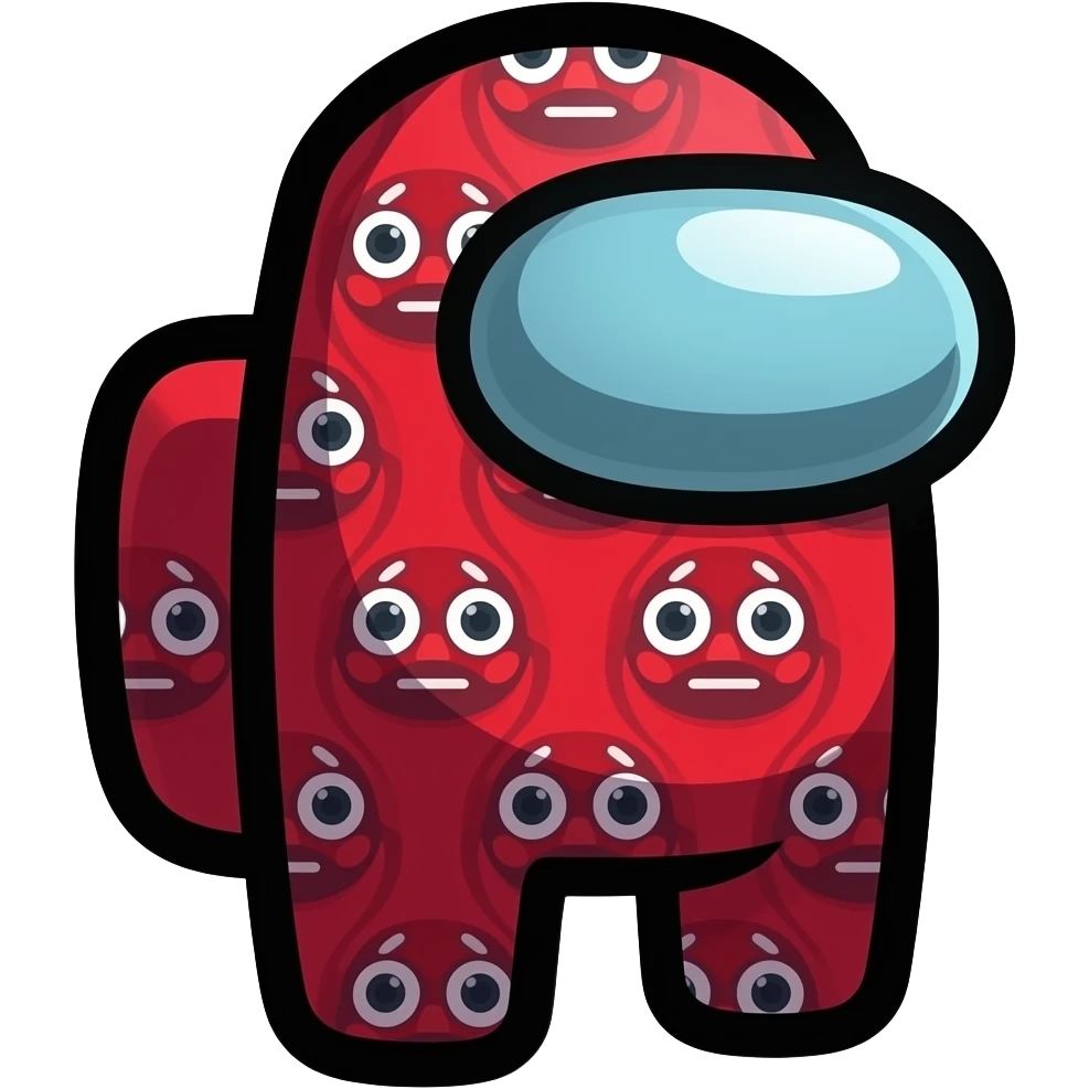 Among us emergency button squidgame emoji