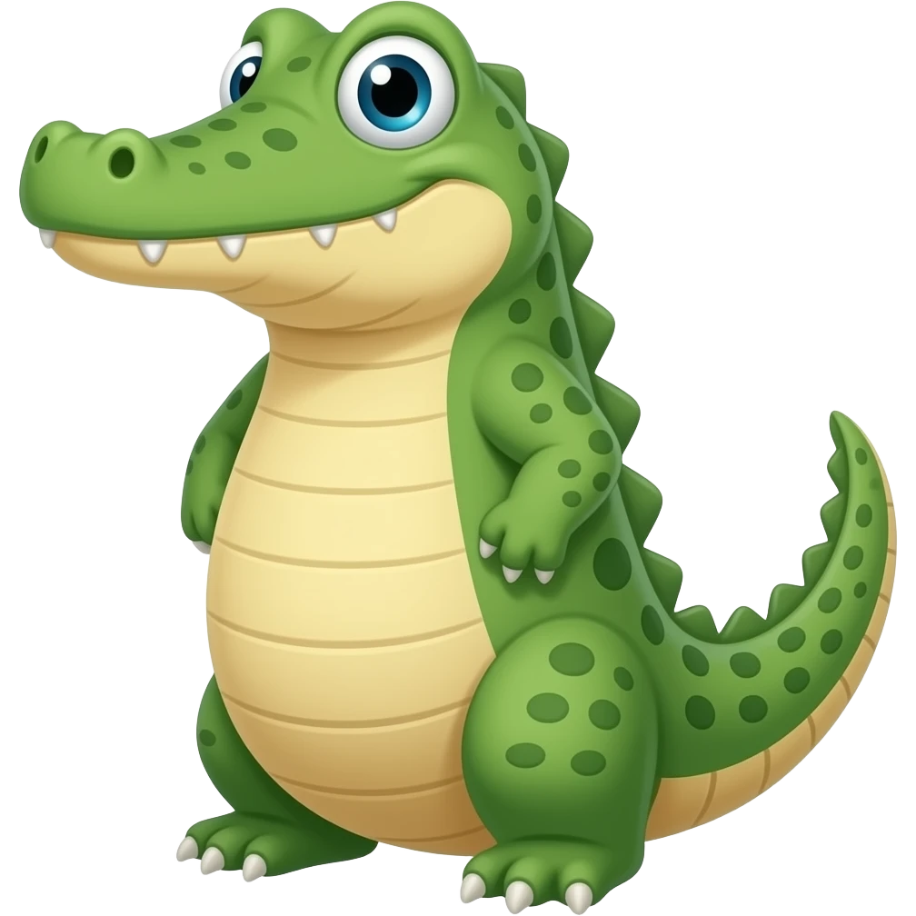 One eyed crocodile emoji