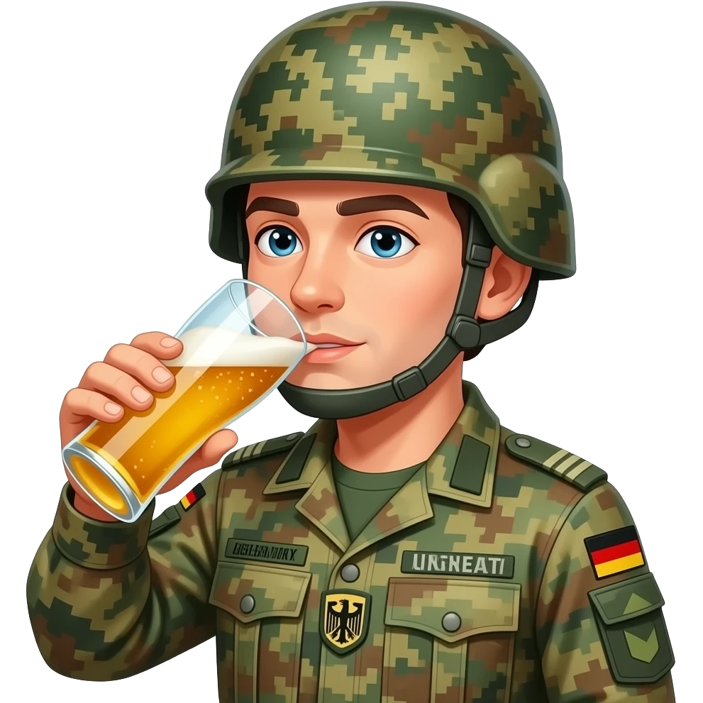 beer german bundeswehr soldier emoji