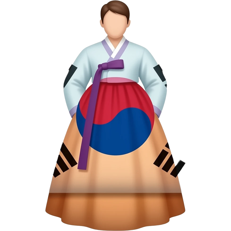 south korea hanbok fridge magnet emoji
