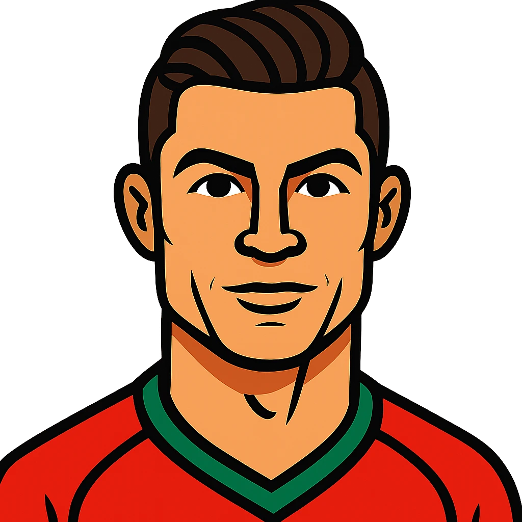 realistic cartoon portrait of Cristiano Ronaldo emoji