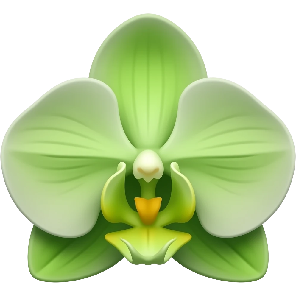 Orchid (green colored) emoji