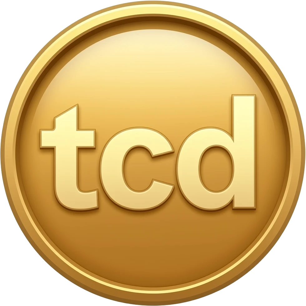 монета c надписью tcd emoji
