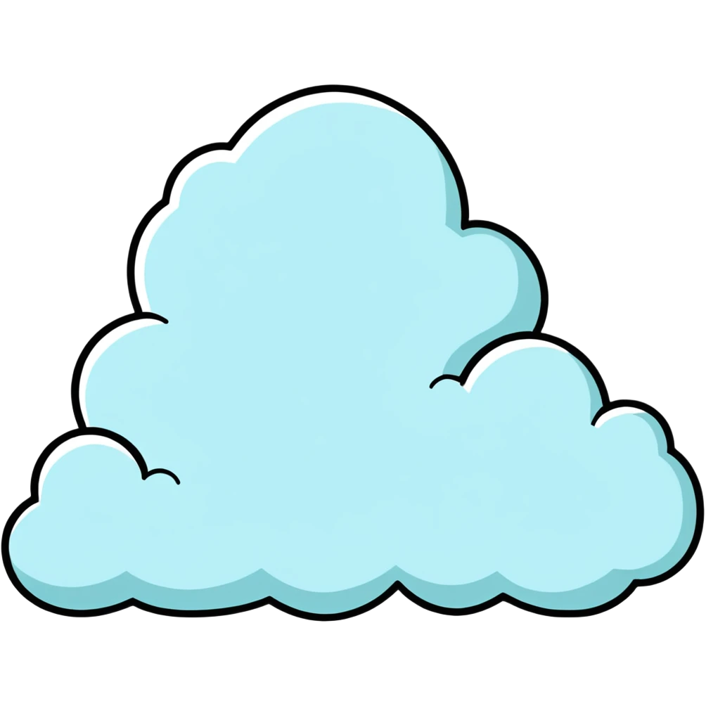 A nimbus cloud emoji