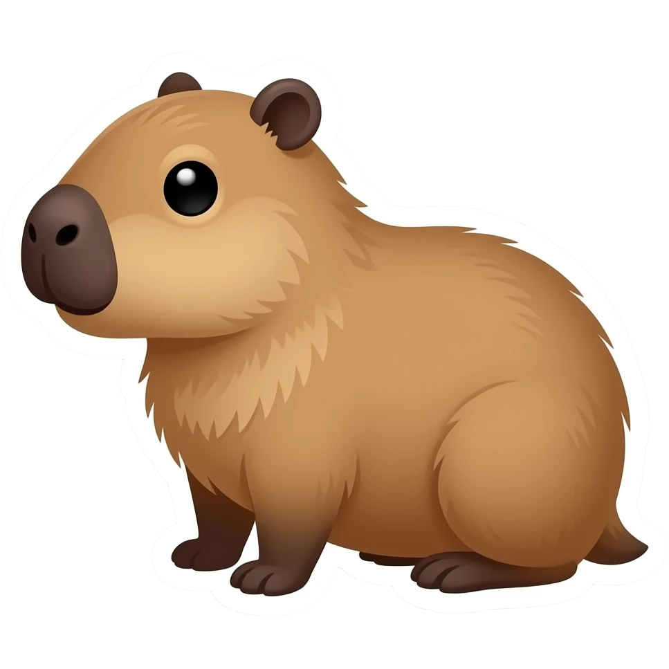 Capybara sticker emoji