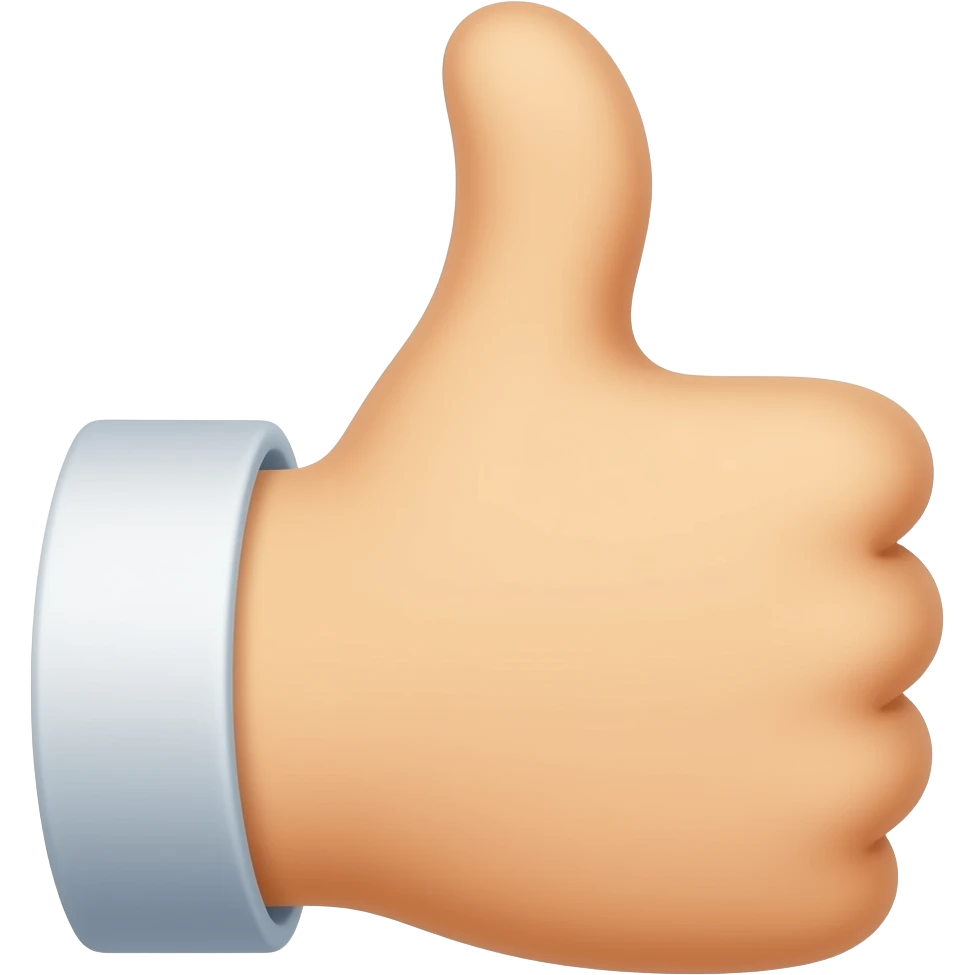 eso mismo pero el dedo gordo levantado como un positivo emoji