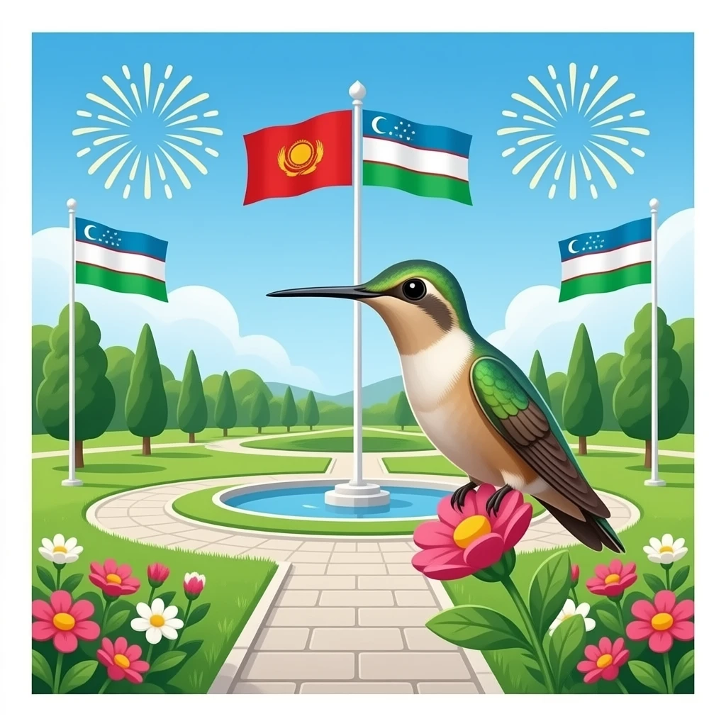 independent day of the uzbekistan with humo bird how new uzbekistan park emoji